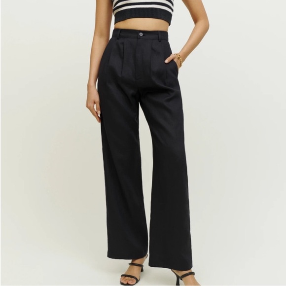 NWT Reformation Linen Vesta Pants Size 6 - Picture 2 of 10